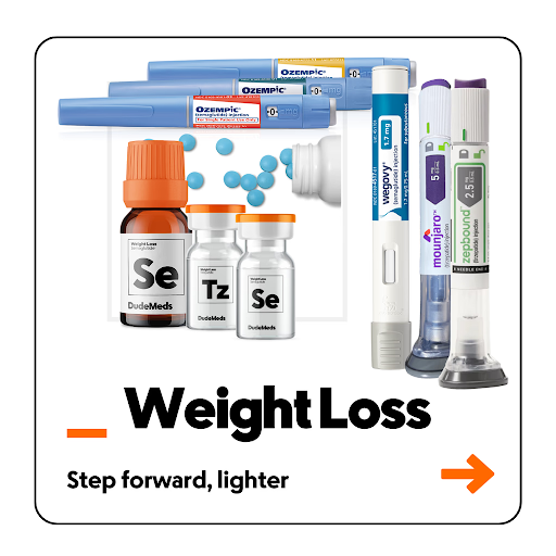 DudeMeds GLP-1 weight loss medication.