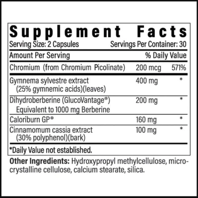 GLP-1 Plus supplement facts
